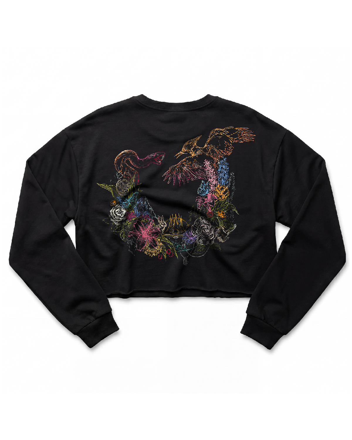 Emblem Sketch Cropped Long-Sleeve These Games Unisex Tee Make Them Hoodie - The Hunger Games: Sunrise on the Reaping